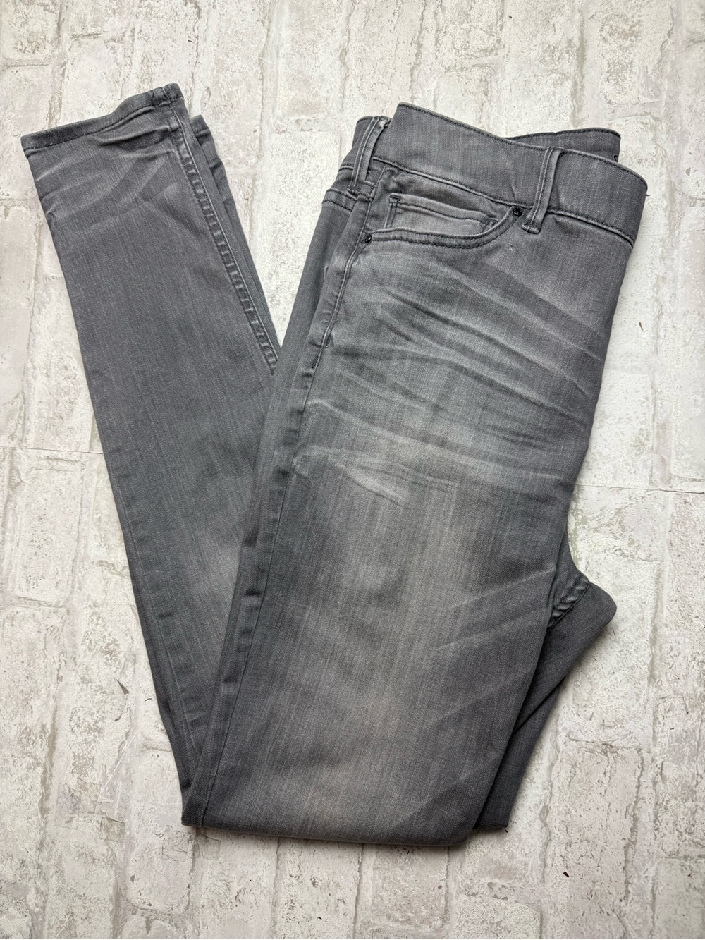 White House Black Market Jeans The Skinny Ankle Stretch High Rise Gray Size 6😍
